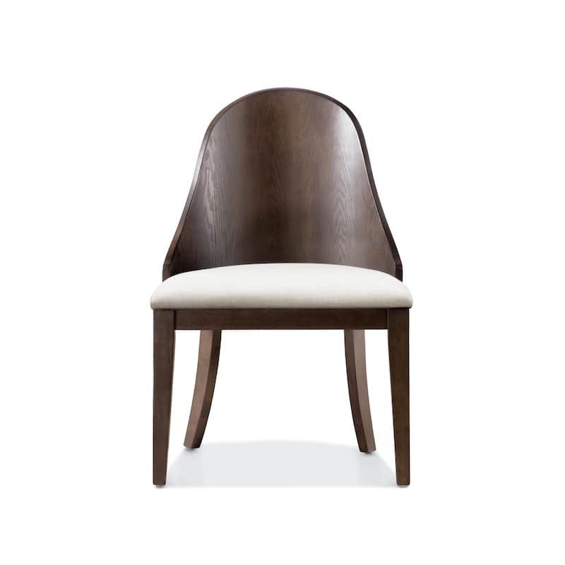 Furniture of America Liora Modern Dark Walnut Solid Wood Dining Chairs (Set of 2)