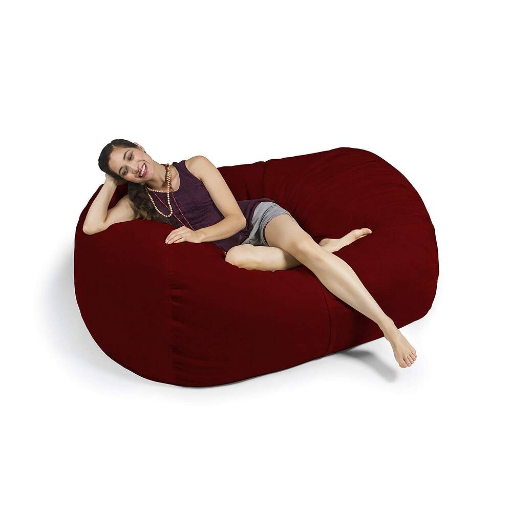 Jaxx 5.5 Foot Lounger Bean Bag Loveseat For Adults - Microsuede