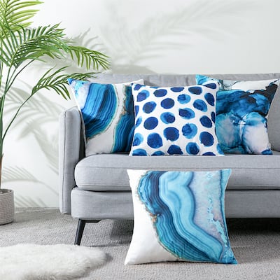 Topfinel Floral Design Square Pillow Cover (Set of 4)