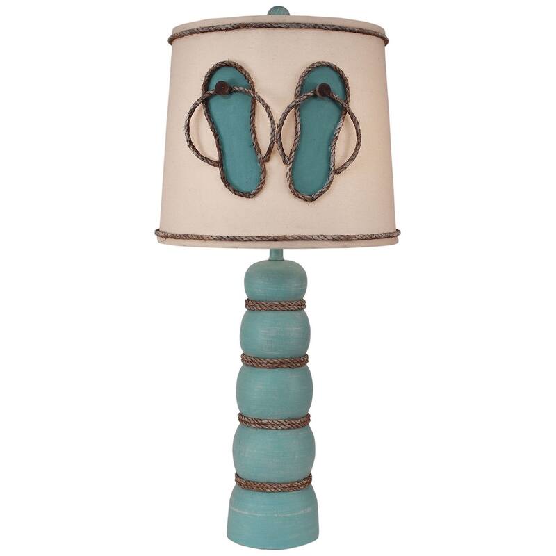Coastal 5-Ball Table Lamp - Weathered Turquoise Sea