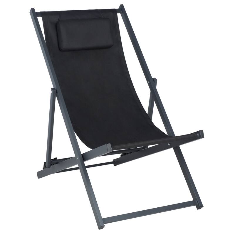 SAFAVIEH Outdoor Charlee Set of 2 Sling Chairs - 42" W x 26" D x 31" H - 42Wx26Dx31H