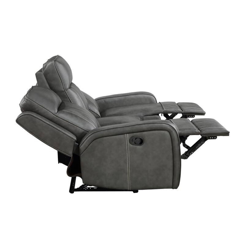 Forrest 2-piece Grey Motion Reclining Sofa Set