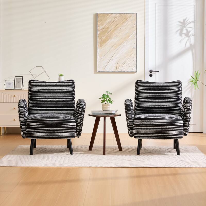 Modern style armchair with sanded fabric