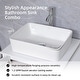 preview thumbnail 111 of 146, 72" Bathroom Vanity Set Glass Ceramic Vessel Sink Side Cabinet Combo