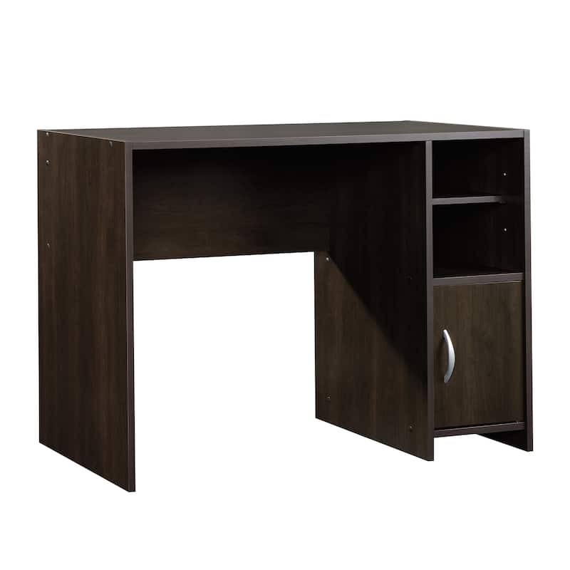 Anmytek Home Office Desk with Storage Dark Wood Grain Study - Brown