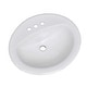 preview thumbnail 5 of 7, Highpoint Collection White Oval Porcelain Vitreous China Drop-in Vanity Sink