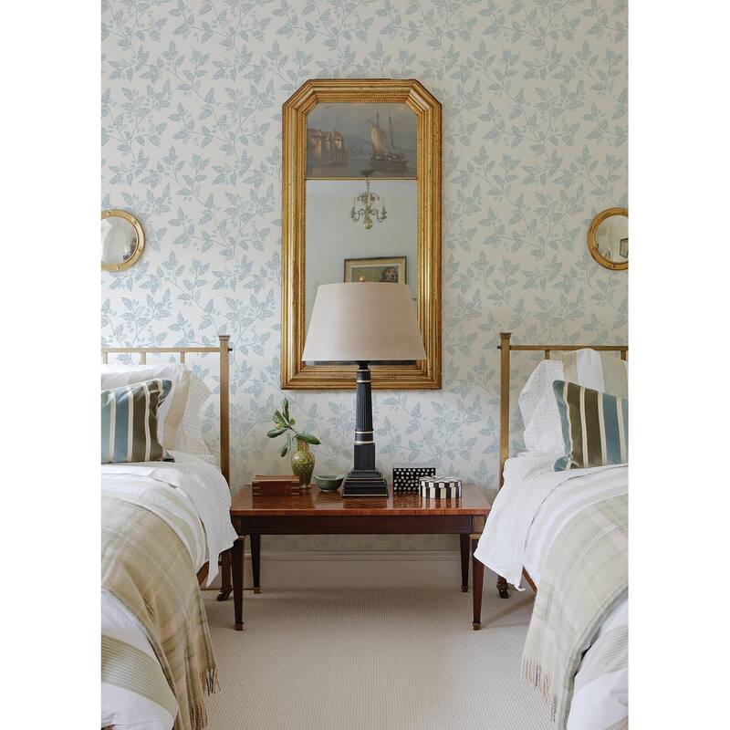 A-Street Prints Ardell Light Blue Botanical Wallpaper