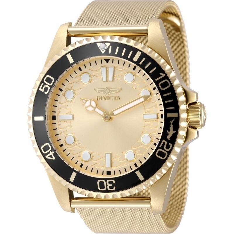 Invicta Men's 49690 Pro Diver Quartz 2026 Brass Dial Watch - Gold