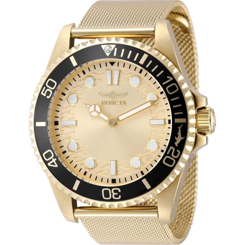 Invicta Men's 49690 Pro Diver Quartz 2026 Brass Dial Watch - Gold