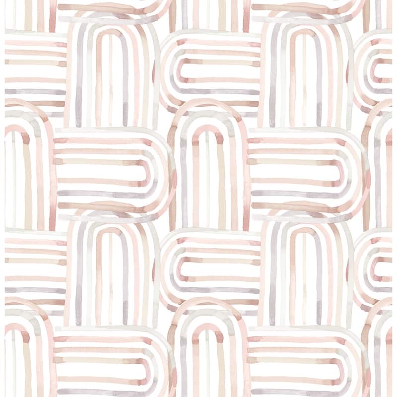 A-Street Prints Lolly Blush Arches Wallpaper