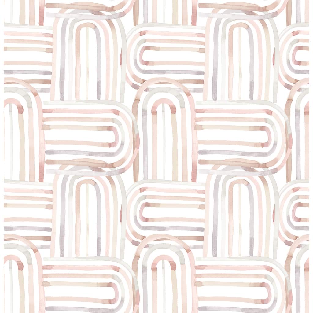 A-Street Prints Lolly Blush Arches Wallpaper