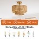 preview thumbnail 8 of 19, Bohemian 3-Light Antique Gold Natural Jute Rope Drum Semi-Flush Mount Ceiling Light - 15.4" W x 12.6" H
