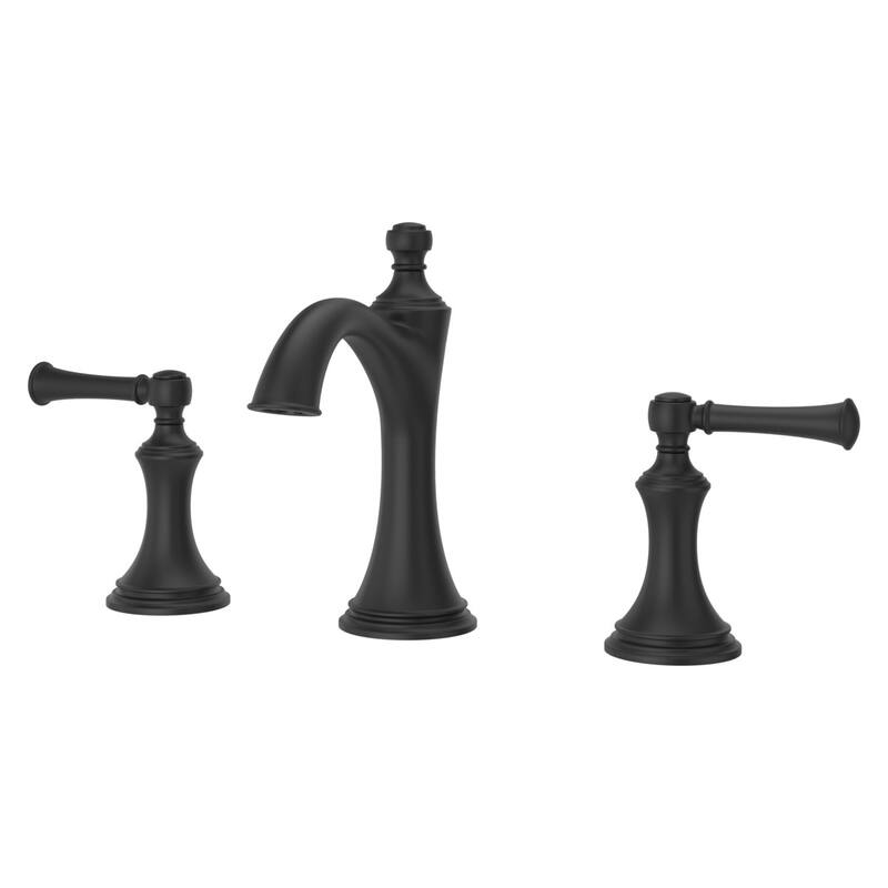 Pfister Tisbury 1.2 GPM Widespread Bathroom Faucet - Pop-Up Drain - Spot Defense Matte Black