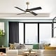 preview thumbnail 4 of 33, GetLedel 56" 4-Blade DC Motor Dimmable LED Ceiling Fan with Remote Control and Light Kit