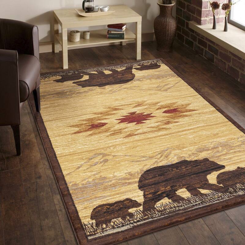 Nature's Nest GC_CBL3006 Multi Lodge Area Rug