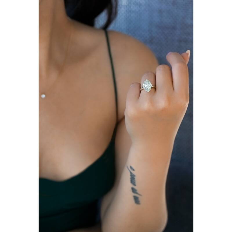 Annello by Kobelli 14k Gold Forever One Margaux Engagement Ring (DEF/VS, DEF/VS)