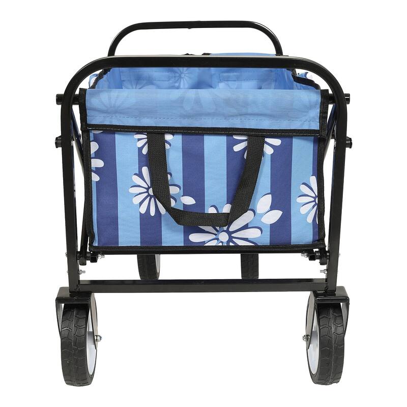 Colorful Collapsible Utility Wagon Cart with Strapping System - 225 lb Capacity