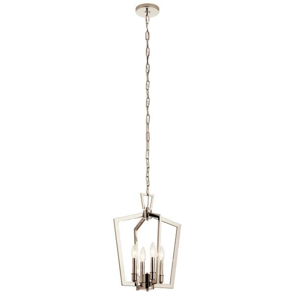 slide 2 of 5, Kichler Abbotswell 19 inch 4 Light Pendant in Polished Nickel