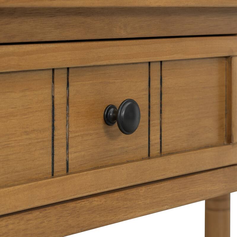 Traditional Design Console Table with Drawers and Shelf