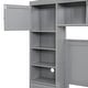 preview thumbnail 26 of 25, Full Size Platform Bed Storage Bed With All-in-One Cabinet, Shelves and Pull-out Drawers, Wooden Bookcase Bed for All Ages