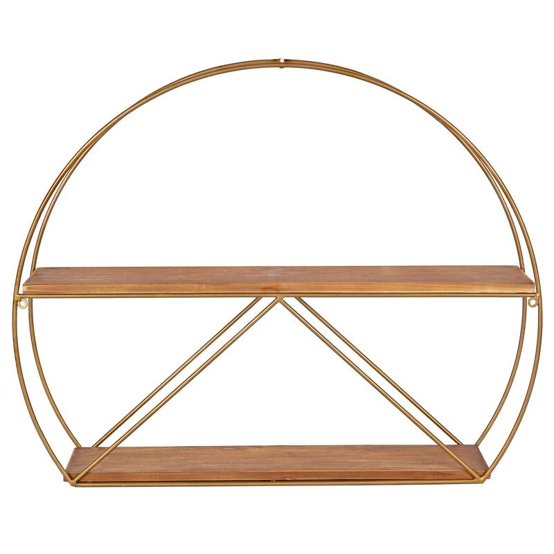 Kate and Laurel Delmar Mid-century Modern Wall Shelf