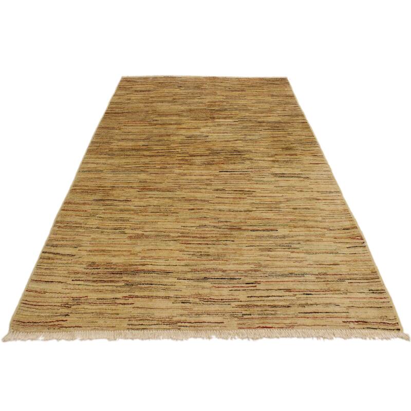 Boho Earthline Gabbeh Hand Knotted Wool Area Rug