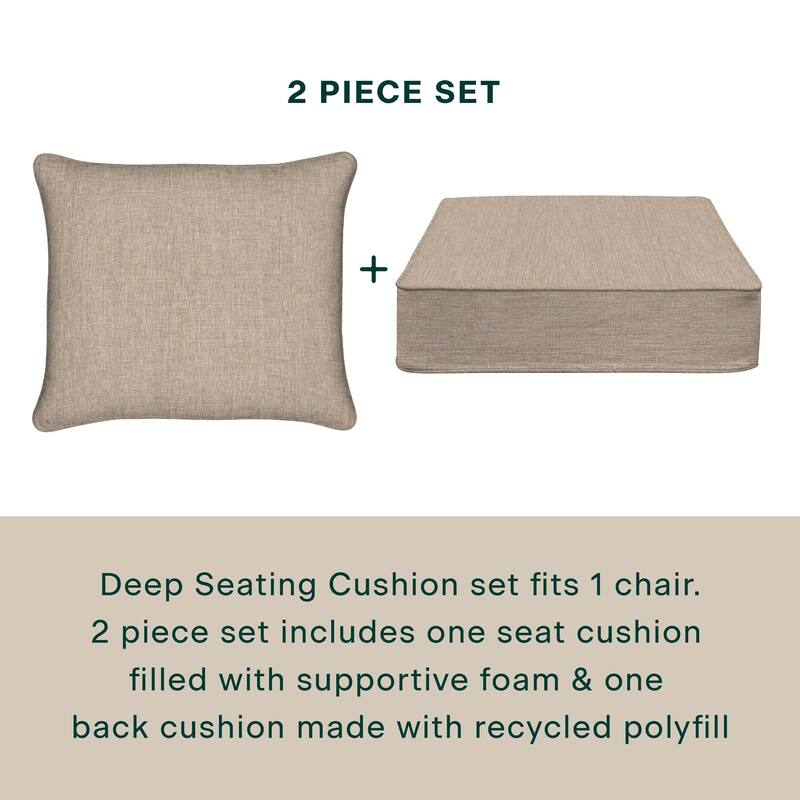 Outdoor Deep Seating Lounge Chair Cushion
