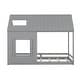 preview thumbnail 28 of 34, Full House Bed with Roof & Window - Pine Wood Support for Kids