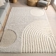 preview thumbnail 1 of 8, Nuloom Sydney High-Low Contemporary Shag Area Rug 10' x 14' - Beige - Rectangle