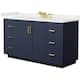 Option Dark Blue / White Quartz Top / Brushed Gold