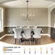 preview thumbnail 64 of 69, 6-Light Modern Candlestick Hanging Linear Chandelier Lighting Island Chandelier for Kitchen Island