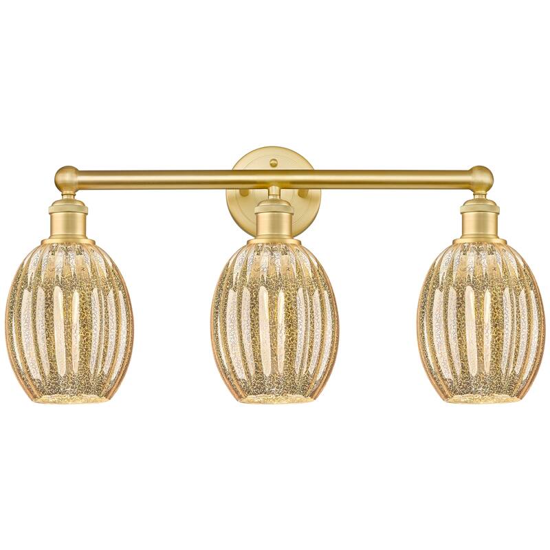 Innovations Lighting Endless Possibilities Edison - Preston - 3 Light 24" Bulb Shade Bath Vanity Light - Mercury/Satin Gold