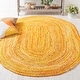 preview thumbnail 14 of 112, SAFAVIEH Handmade Braided Lilie Country Cotton Rug 3' x 5' Oval - Gold - Oval