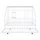 preview thumbnail 16 of 49, Sturdy Metal House Bed with Built-in Shelf & Grid, Semi-Enclosed Design for Better Sleep & Play, No Box Spring Required
