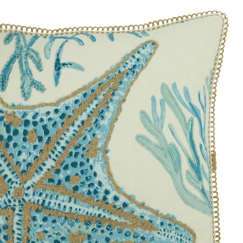 Starfish Design Throw Pillow