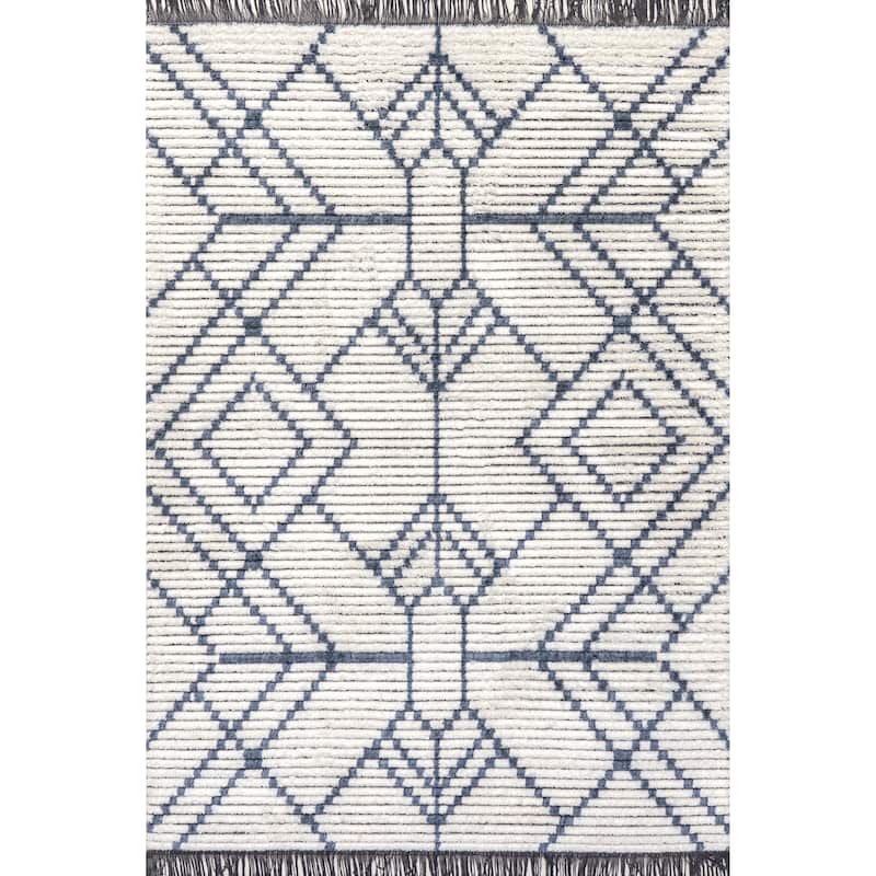 Nuloom Carlina Geometric Shag Fringe Area Rug