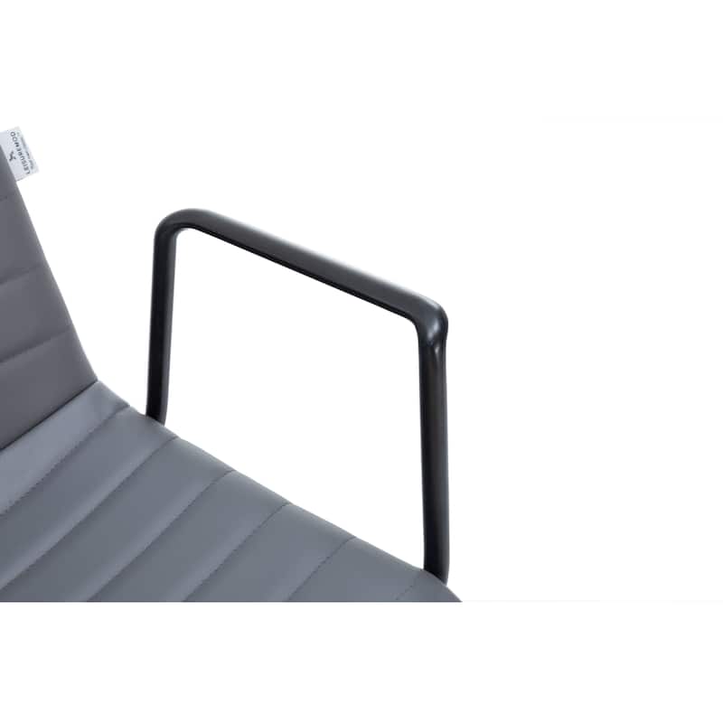 Zylar Ergonomic Guest Chair with Leather, Stainless Steel Base, High-Density Foam, Modern Design for Office or Waiting Room