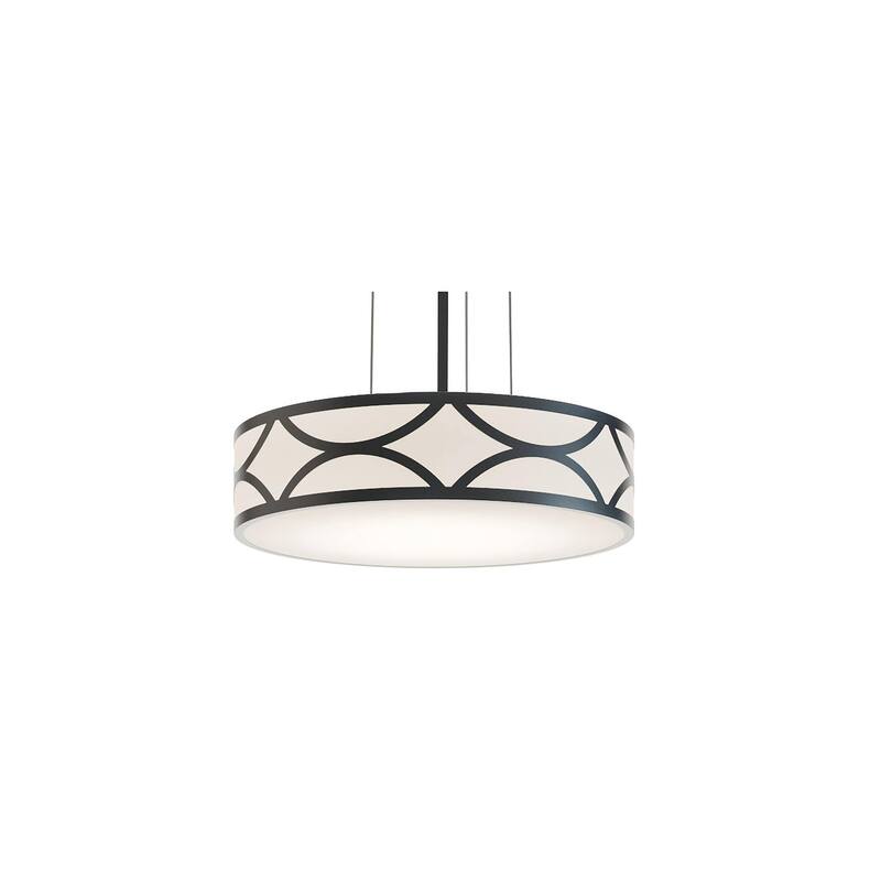 AFX Lake 3-Light LED Pendant - Black - 16-Inch