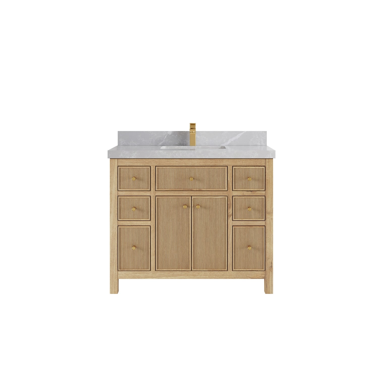 Willow Collections 42 in. W x 22 in. D Sonoma Teak Single Sink Bathroom Vanity with Countertop
