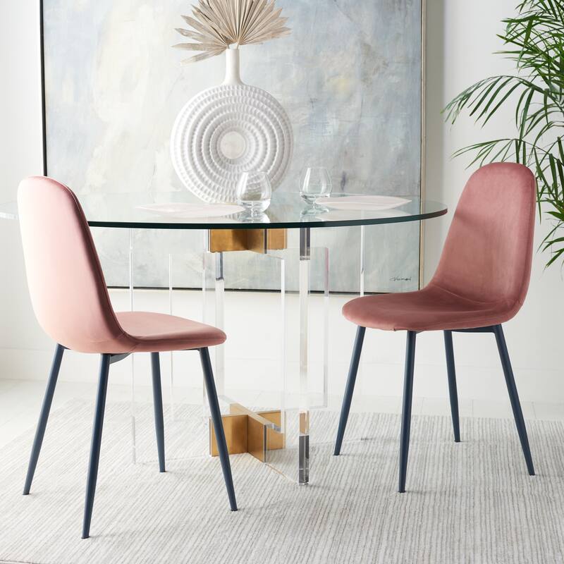 SAFAVIEH Cressie Modern Dining Room Chair (Set of 2) - 21.3" W x 17.3" L x 34.6" H - 20Wx17Dx35H