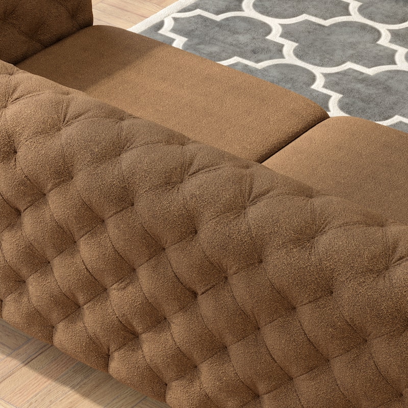 Corvus Aosta Chesterfield Tufted Velvet Sofa