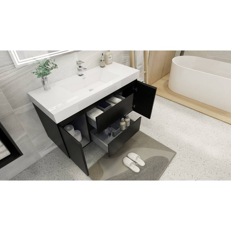 Baillie 48'' Wall-Mounted Vanity with Reinforced Acrylic Sink