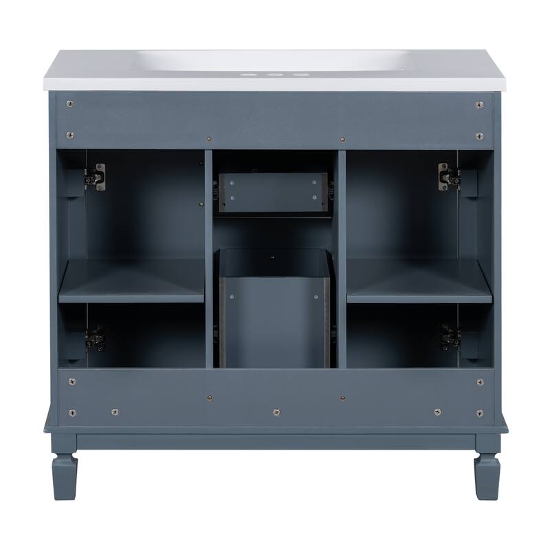 2 Drawers Bathroom Vanity with Top Sink