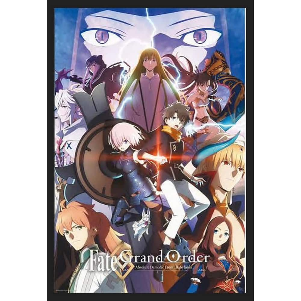 Fate Grand Order Group Framed Poster - 24 x 36 Inch