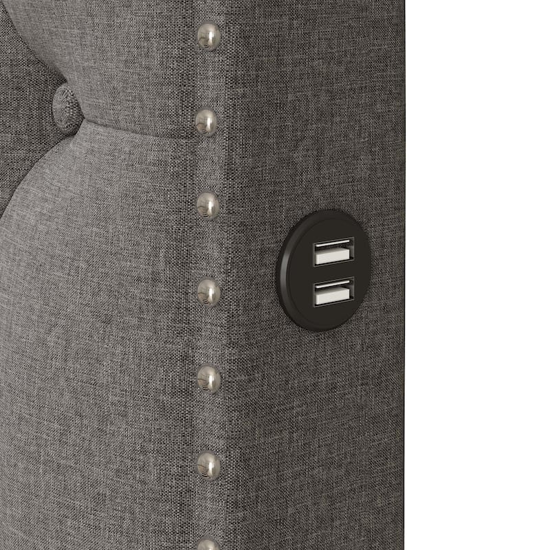 Queen Size Platform Bed with 2 Sets of USB Ports