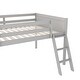 preview thumbnail 8 of 7, Full Size Wood Low Loft Bed with Convertible Ladder, Gray Finish, Safe and Sturdy Design for Optimal Space Utilization