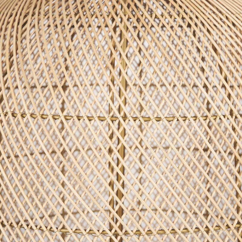 Thad 4-Light Natural Woven Rattan Foyer Chandelier