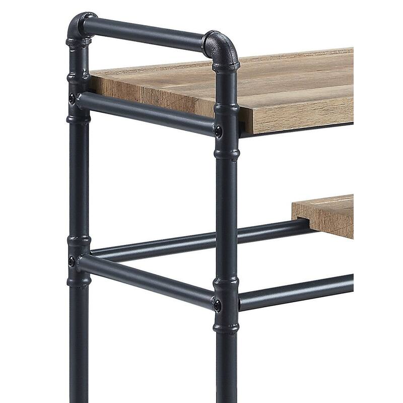 Brantley Oak & Sandy Black Finish Bookshelf