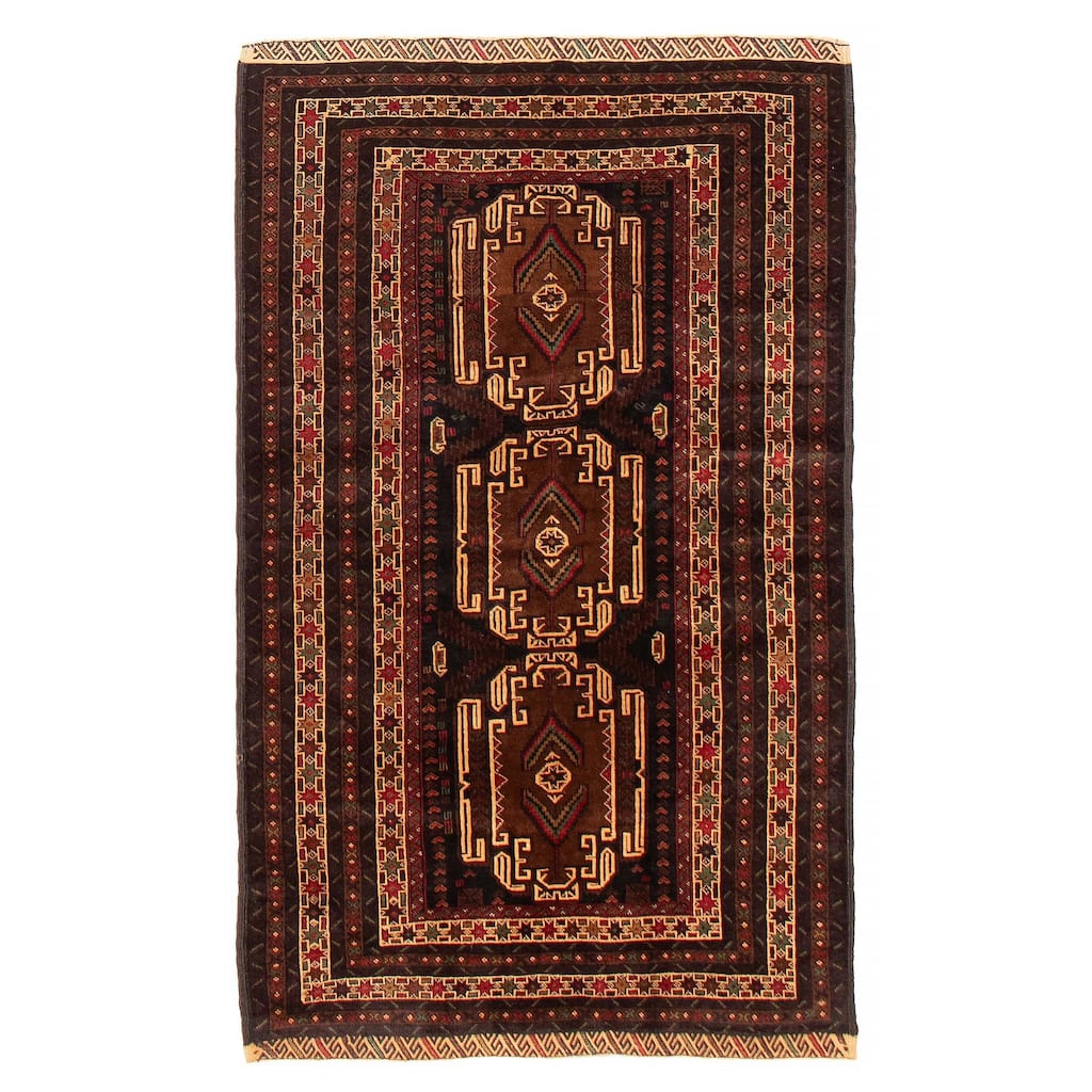 Teimani Brown Rug 3'9" x 6'7" - 3'9 x 6'7