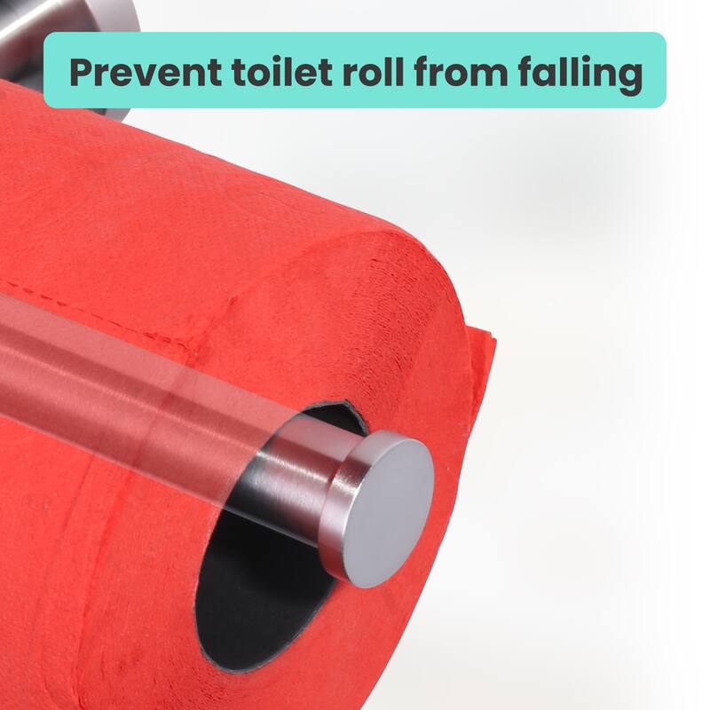WOWOW Wall Mount Stainless Steel Single Arm Toilet Paper Holder